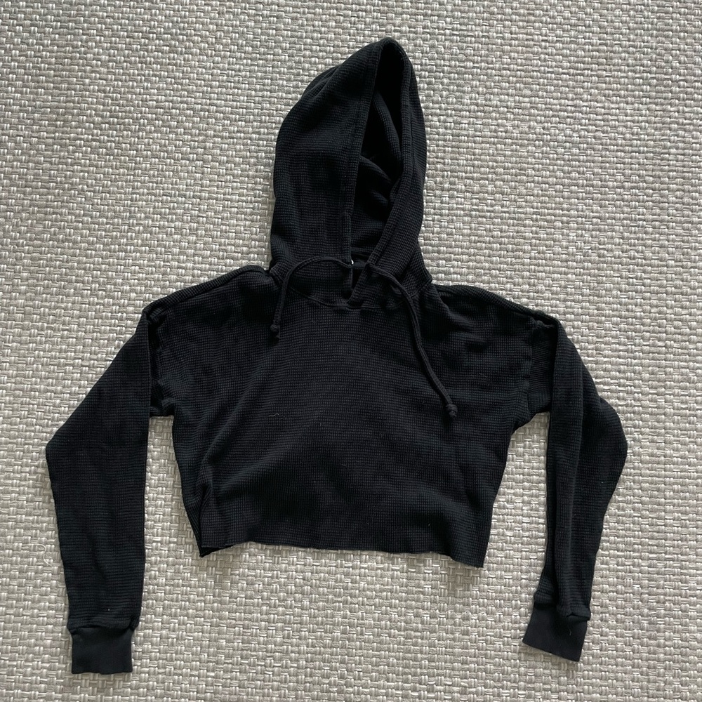 TNA cropped black hoodie